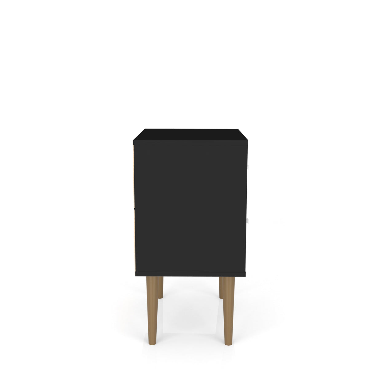 Liberty Nightstand 2.0 in Black by Manhattan Comfort at Eve Furniture