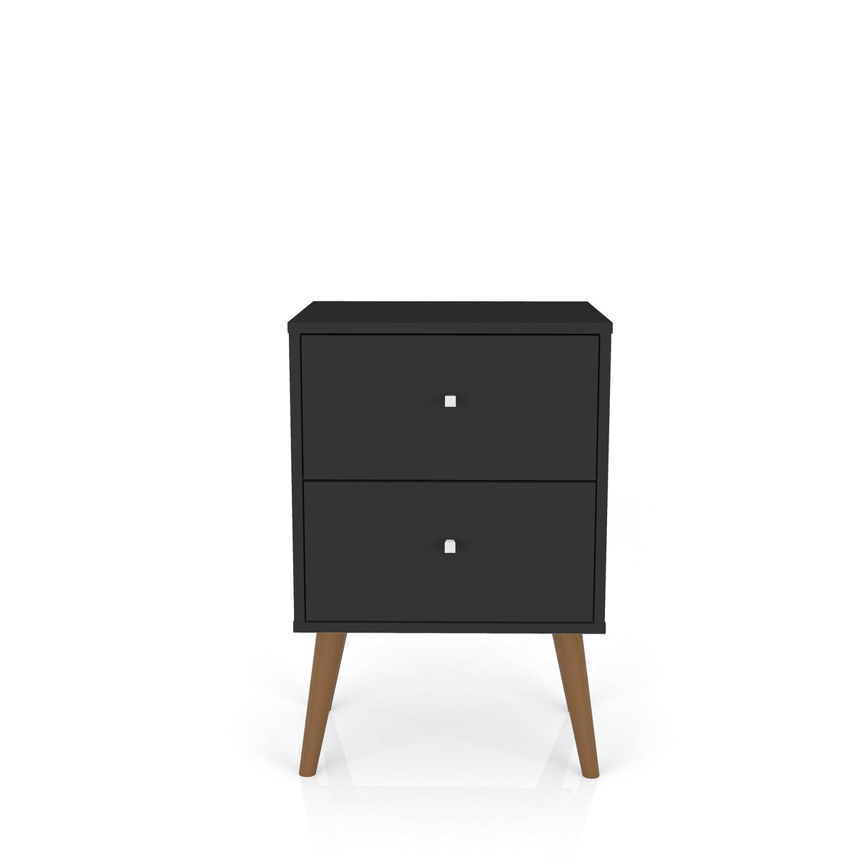 Liberty Nightstand 2.0 in Black by Manhattan Comfort at Eve Furniture