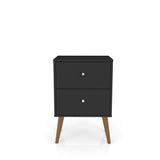 Liberty Nightstand 2.0 in Black by Manhattan Comfort at Eve Furniture