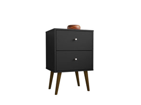 Liberty Nightstand 2.0 in Black by Manhattan Comfort at Eve Furniture