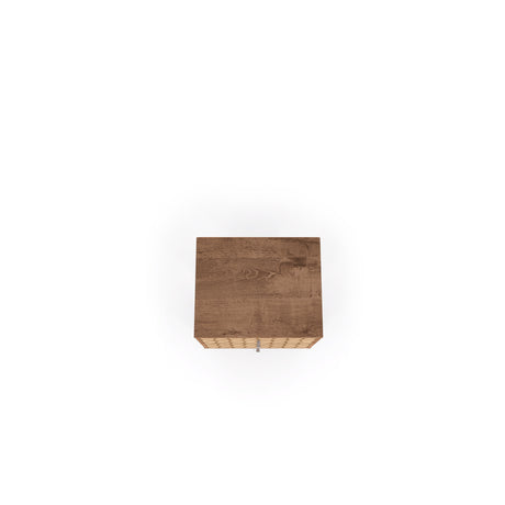 Liberty Nightstand 2.0 in Rustic Brown and 3D Brown Prints by Manhattan Comfort at Eve Furniture