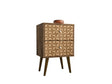 Liberty Nightstand 2.0 in Rustic Brown and 3D Brown Prints by Manhattan Comfort at Eve Furniture