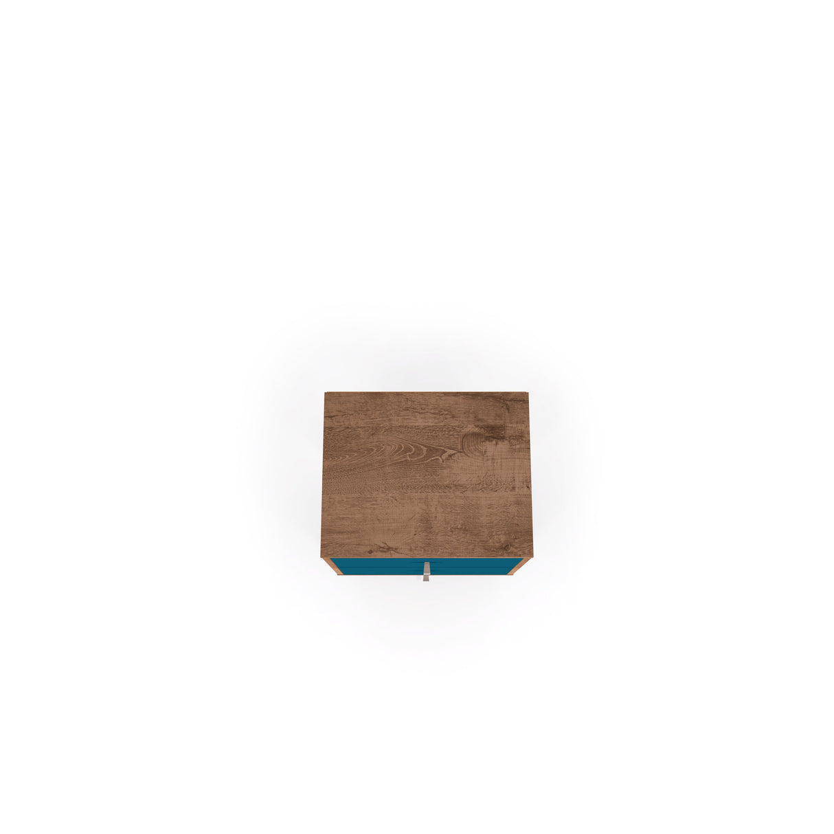 Liberty Nightstand 2.0 in Rustic Brown and Aqua Blue by Manhattan Comfort at Eve Furniture