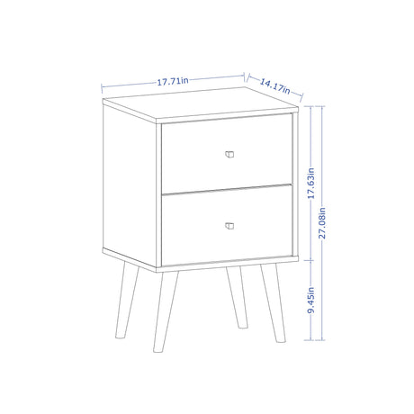 Liberty Nightstand 2.0 in Rustic Brown by Manhattan Comfort at Eve Furniture