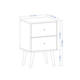 Liberty Nightstand 2.0 in Rustic Brown by Manhattan Comfort at Eve Furniture