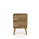 Liberty Nightstand 2.0 in Rustic Brown by Manhattan Comfort at Eve Furniture