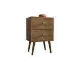 Liberty Nightstand 2.0 in Rustic Brown by Manhattan Comfort at Eve Furniture