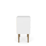 Liberty Nightstand 2.0 in White and 3D Brown Prints by Manhattan Comfort at Eve Furniture