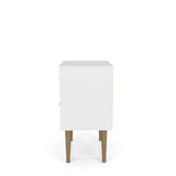 Liberty Nightstand 2.0 in White and 3D Brown Prints by Manhattan Comfort at Eve Furniture