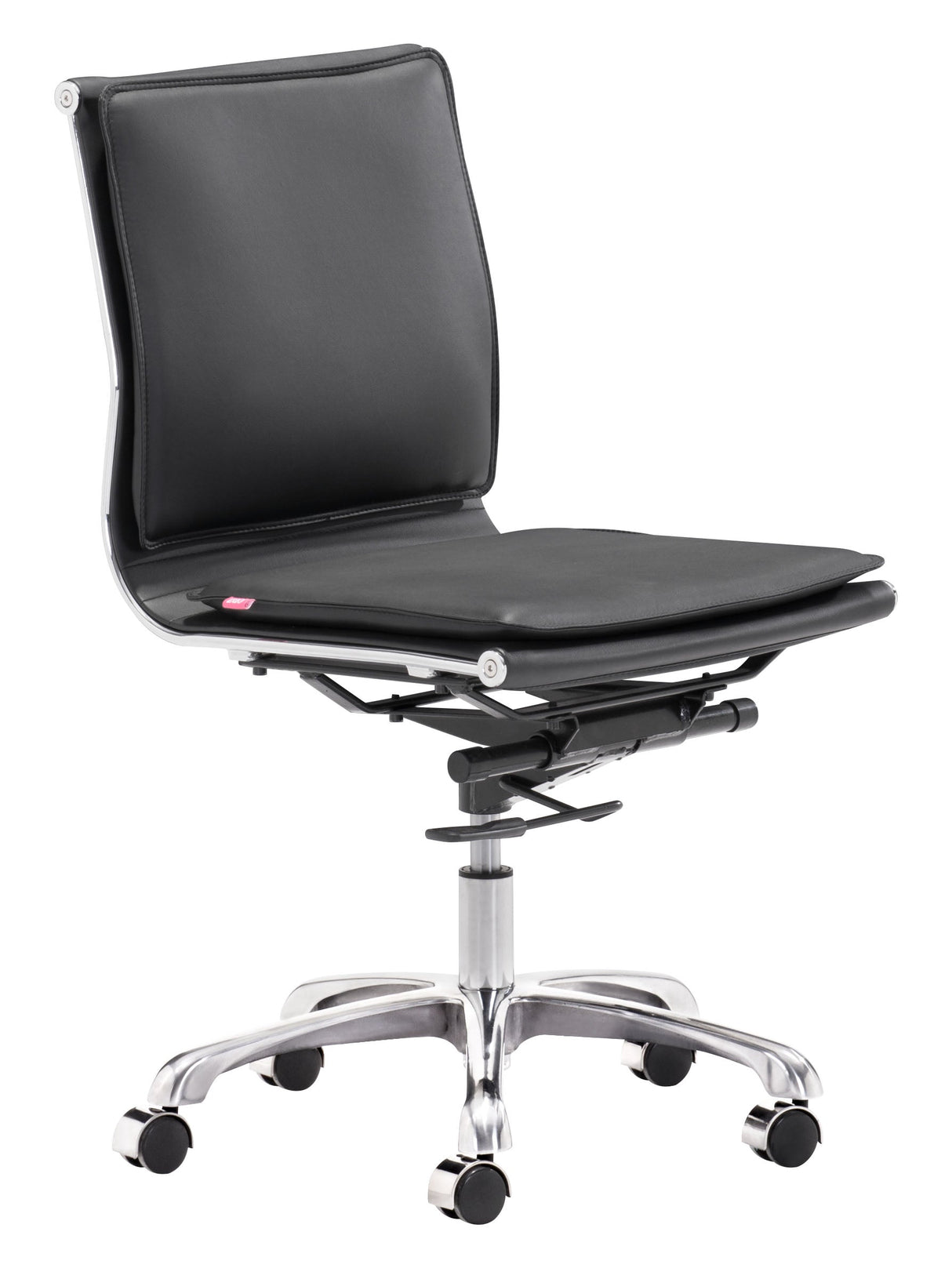 Lider Black Plus Armless Office Chair by Zuomod at Eve Furniture