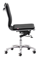 Lider Black Plus Armless Office Chair by Zuomod at Eve Furniture