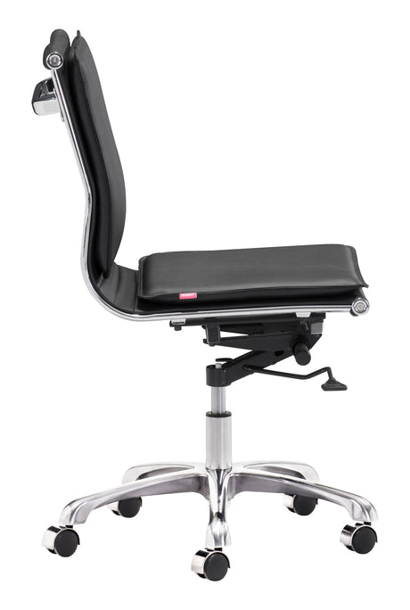 Lider Black Plus Armless Office Chair by Zuomod at Eve Furniture