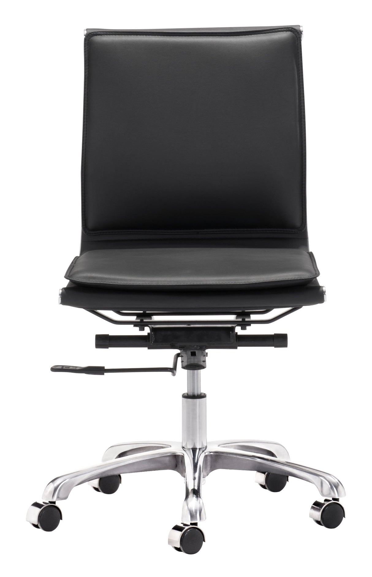 Lider Black Plus Armless Office Chair by Zuomod at Eve Furniture