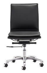 Lider Black Plus Armless Office Chair by Zuomod at Eve Furniture
