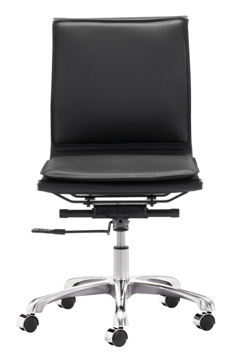Lider Black Plus Armless Office Chair by Zuomod at Eve Furniture