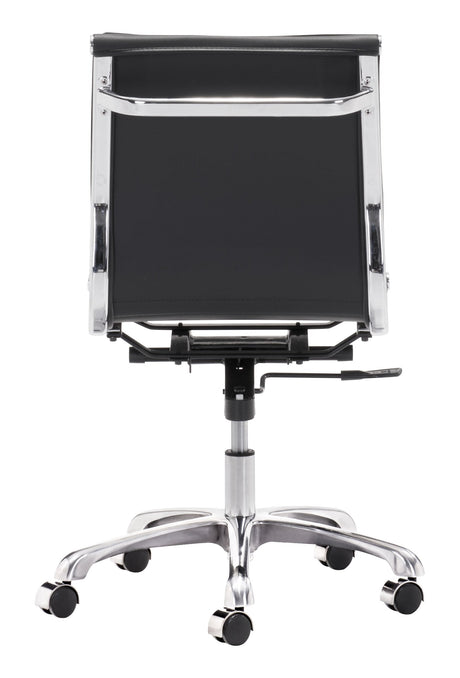 Lider Black Plus Armless Office Chair by Zuomod at Eve Furniture