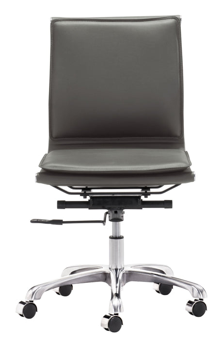 Lider Gray Plus Armless Office Chair by Zuomod at Eve Furniture