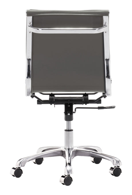 Lider Gray Plus Armless Office Chair by Zuomod at Eve Furniture