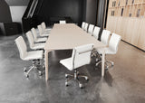 Lider White Plus Armless Office Chair by Zuomod at Eve Furniture