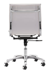 Lider White Plus Armless Office Chair by Zuomod at Eve Furniture