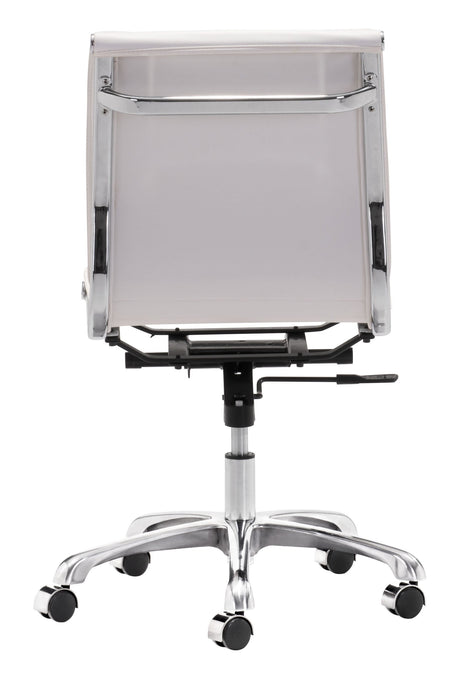 Lider White Plus Armless Office Chair by Zuomod at Eve Furniture