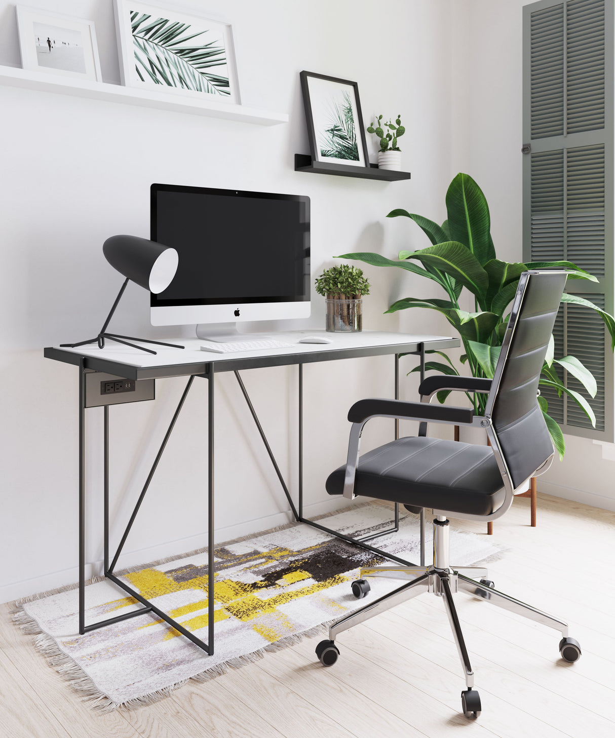Liderato Black Office Chair by Zuomod at Eve Furniture