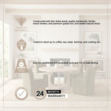 Liesl 54.L x Barely Gray Finished Wood W/ Circular Top Dining Table by Mercana at Eve Furniture