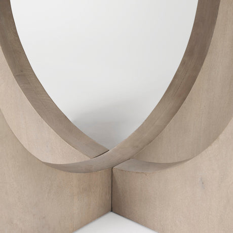 Liesl 54.L x Barely Gray Finished Wood W/ Circular Top Dining Table by Mercana at Eve Furniture