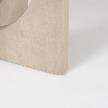 Liesl 54.L x Barely Gray Finished Wood W/ Circular Top Dining Table by Mercana at Eve Furniture