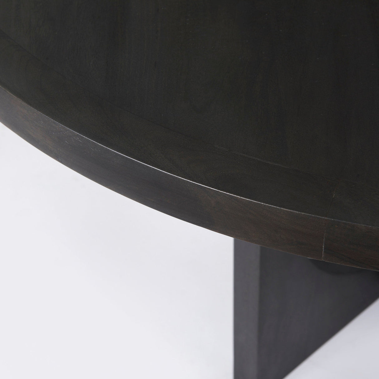 Liesl 54.L x Black Wood W/ Circular Top Dining Table by Mercana at Eve Furniture
