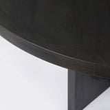 Liesl 54.L x Black Wood W/ Circular Top Dining Table by Mercana at Eve Furniture