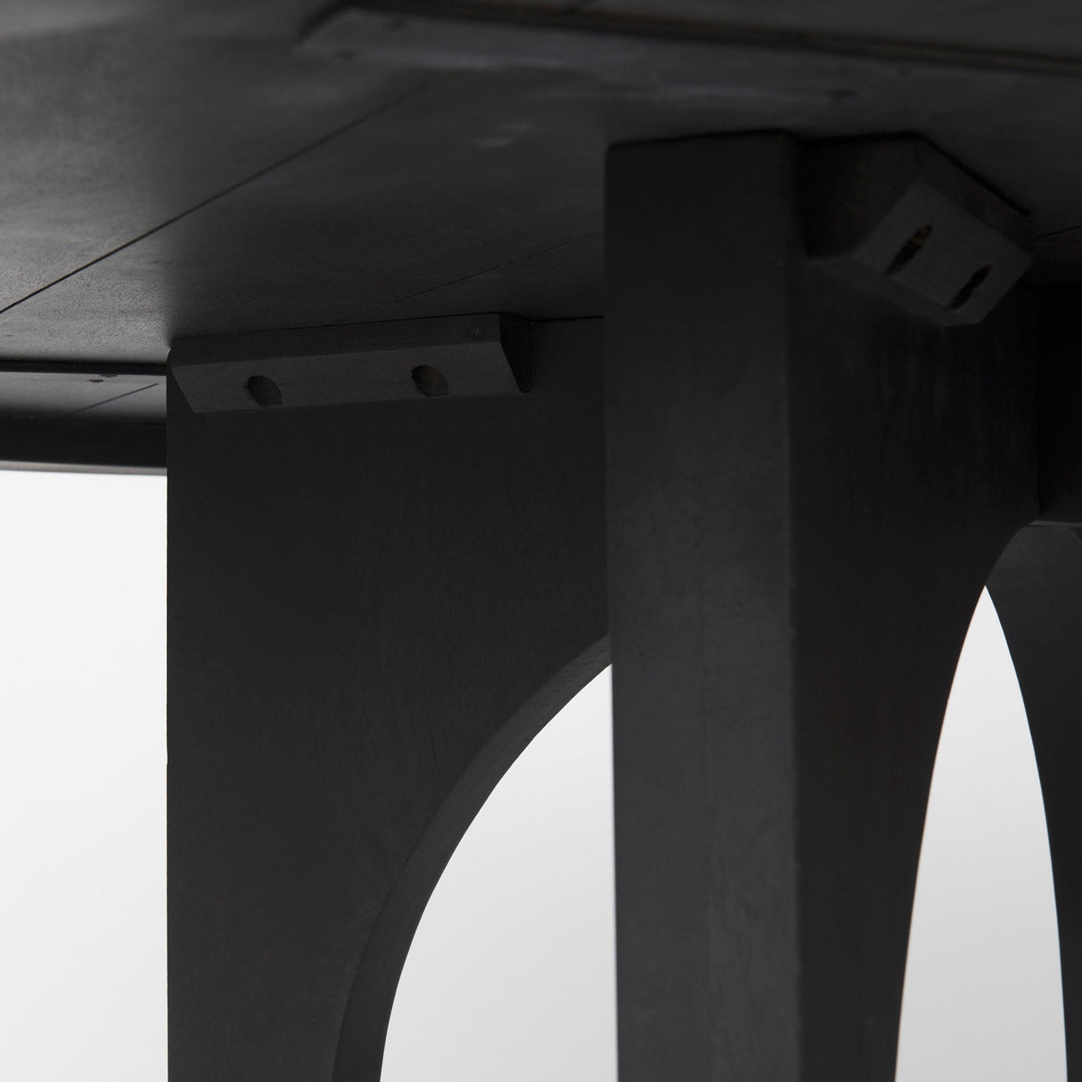 Liesl 54.L x Black Wood W/ Circular Top Dining Table by Mercana at Eve Furniture