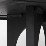 Liesl 54.L x Black Wood W/ Circular Top Dining Table by Mercana at Eve Furniture
