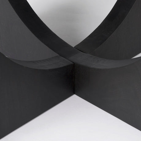 Liesl 54.L x Black Wood W/ Circular Top Dining Table by Mercana at Eve Furniture