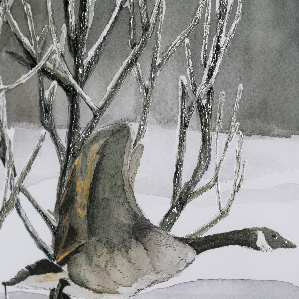 Life in North II by Melody Ducharme a Hand Embellished Textured Framed Art Print Matted under Glass by Mercana at Eve Furniture
