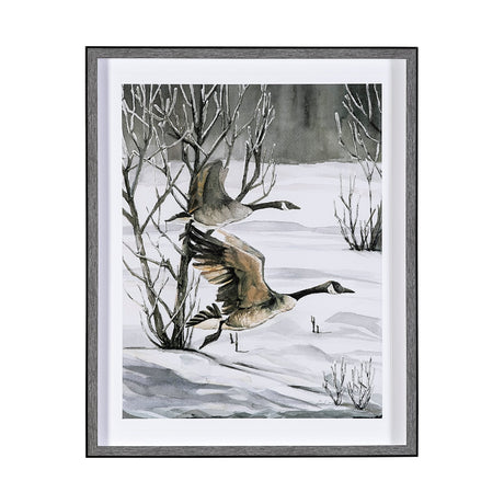 Life in North II by Melody Ducharme a Hand Embellished Textured Framed Art Print Matted under Glass by Mercana at Eve Furniture