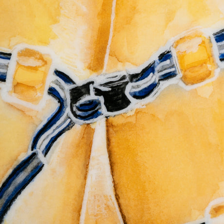 Lifejacket I by Mercana Studio a Hand Embellished Textured Canvas by Mercana at Eve Furniture