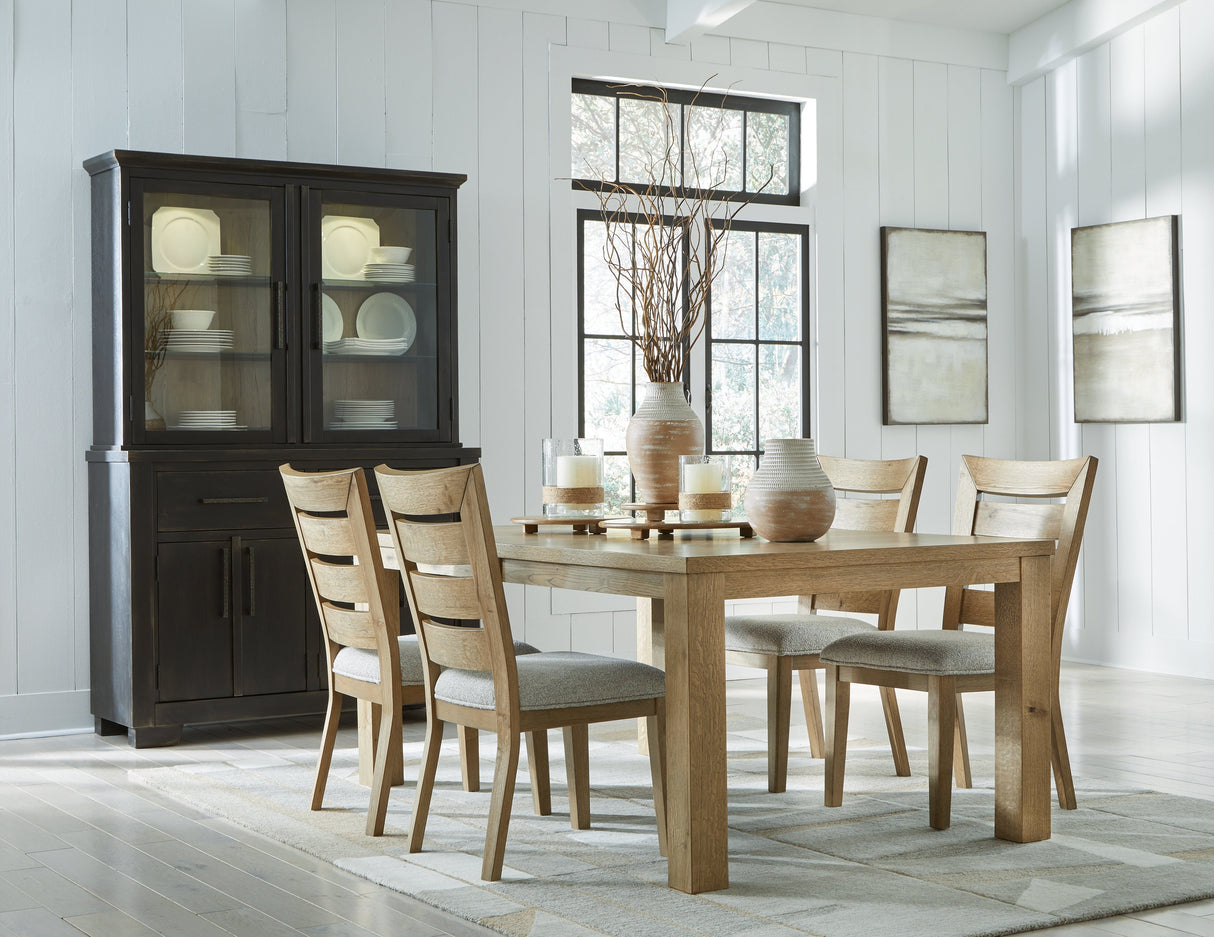 Galliden Light Brown Dining Table and 4 Chairs