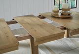 Galliden Light Brown Dining Table and 6 Chairs