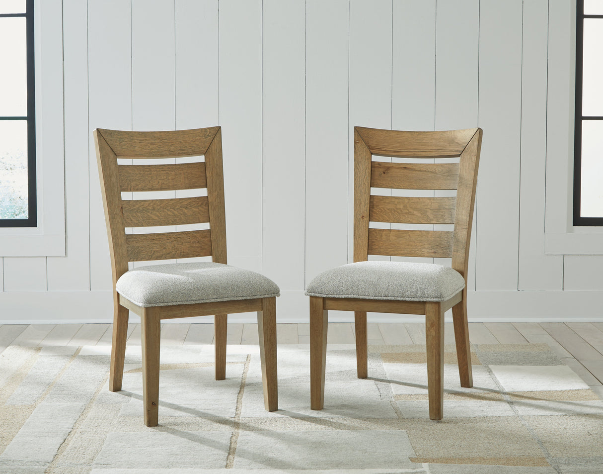 Galliden Light Brown Dining Table and 8 Chairs