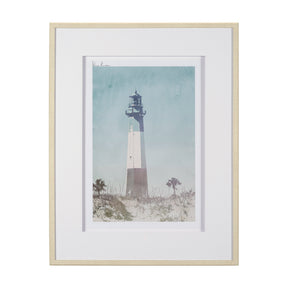 Lighthouse II-Tybee Island by Mercana Studio a Hand Embellished Framed Art Print Matted under Glass by Mercana at Eve Furniture