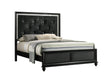 Lila Black Full Upholstered Panel Bed by Crown Mark at Eve Furniture