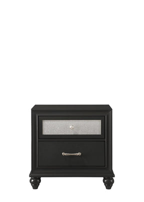 Lila Black Nightstand by Crown Mark at Eve Furniture