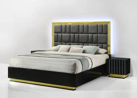 Lila Black Platform Bedroom Set by New Era Innovations at Eve Furniture