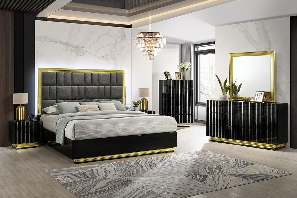 Lila Black Platform Bedroom Set by New Era Innovations at Eve Furniture