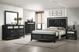 Lila Black Upholstered Panel Youth Bedroom Set by Crown Mark at Eve Furniture