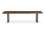 Lila Brown Large Dining Bench by Moe's Home at Eve Furniture