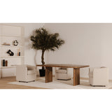 Lila Brown Large Dining Table by Moe's Home at Eve Furniture