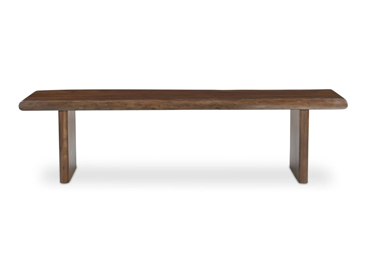 Lila Brown Small Dining Bench by Moe's Home at Eve Furniture