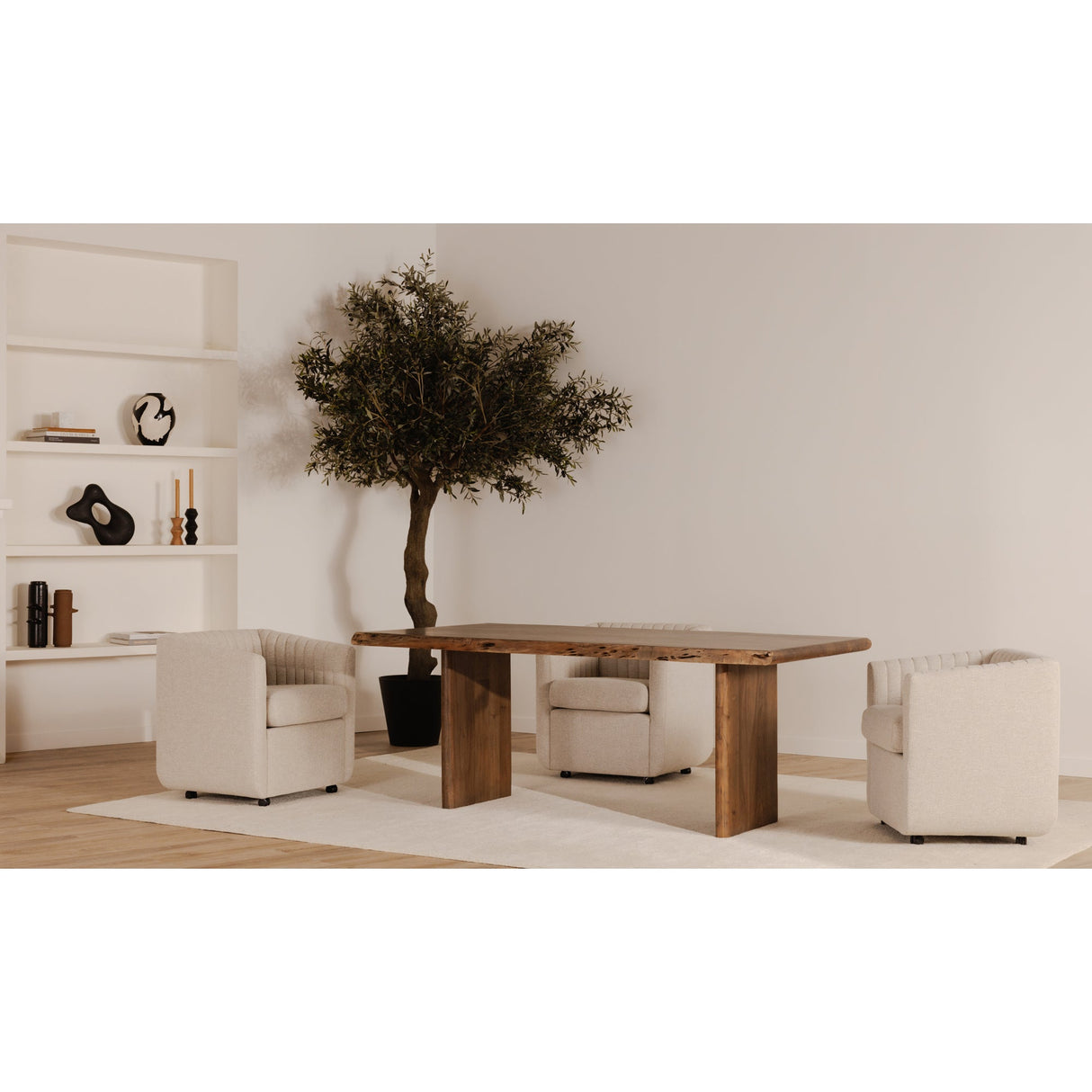 Lila Brown Small Dining Table by Moe's Home at Eve Furniture